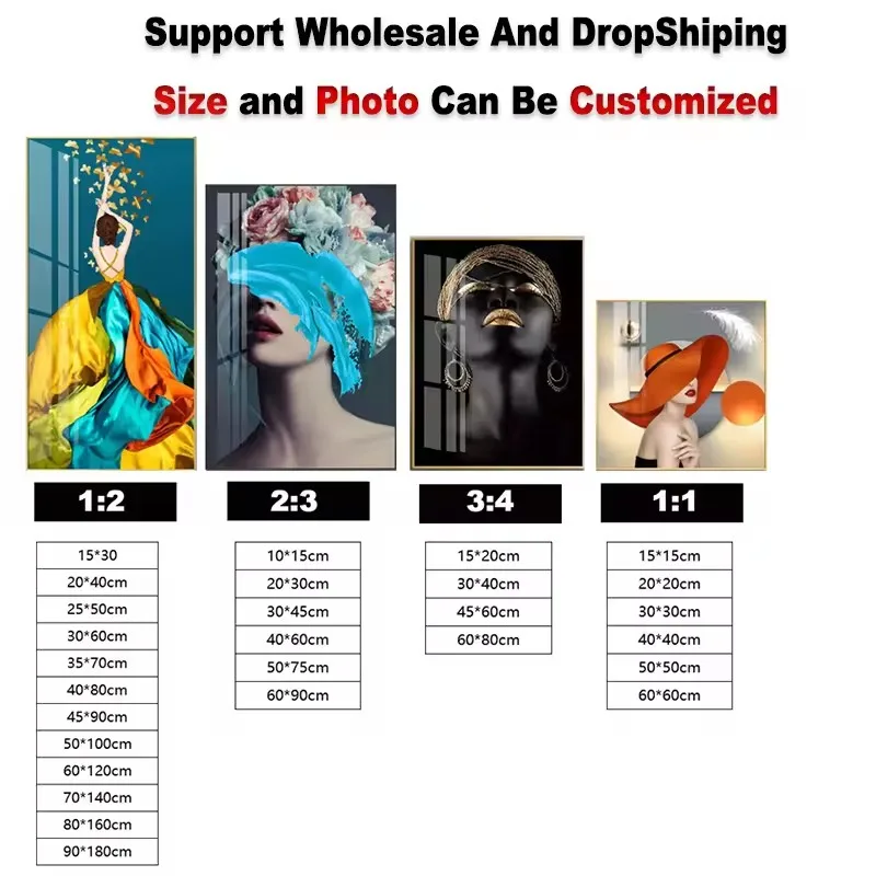 Creative, modern, high-quality, high-definition paintings, fashionable home decoration, 3D murals, crystal porcelain paintings