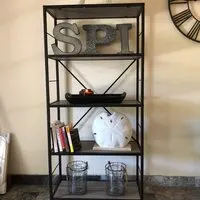 Commercial Wood Display Shelf 5-Tier Wood Corner Shelf Wooden Display Shelf