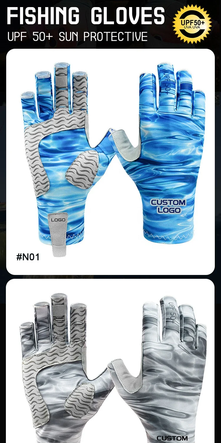 New Trend OEM ODM Custom Logo Wholesale Fishing Sun Protection UV 50+ Kayaking Sailing Yachting Padding Canoeing Rowing Gloves