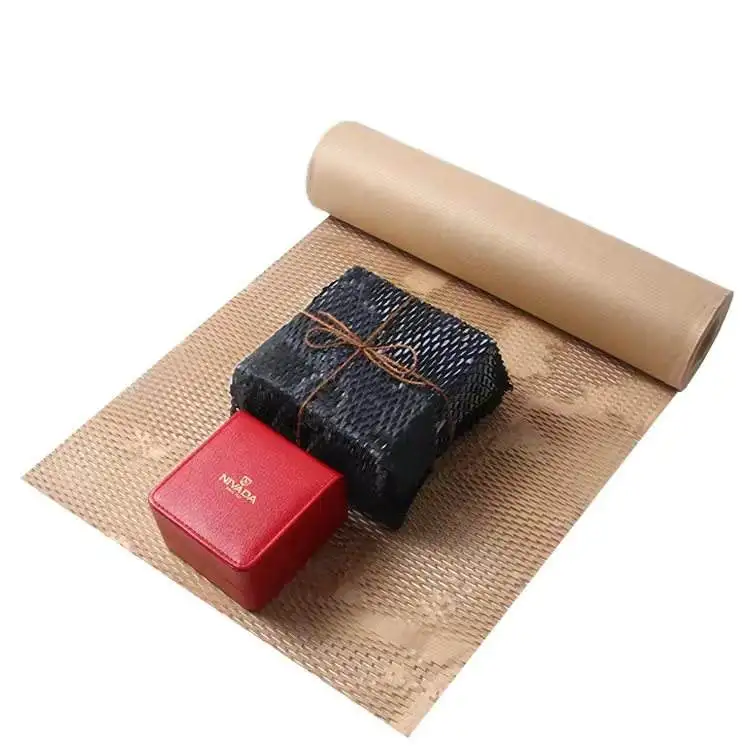 Black Craft Brown Paper Roll Honey Comb Paper Roll Honeycomb Packing Brown Paper Crafts For Gift Wrapping PaperRoll