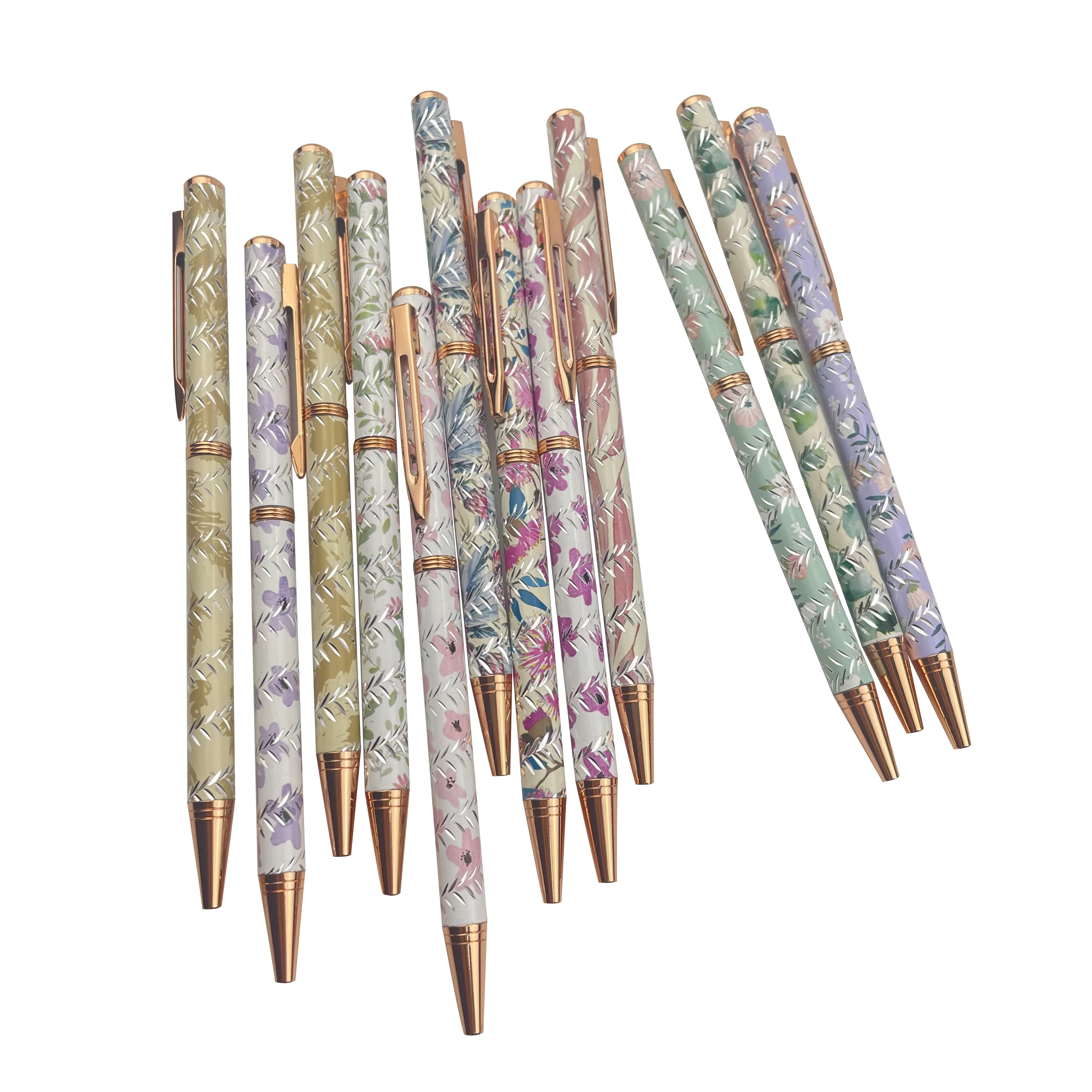 OEM Custom Logo Best Stainless Steel Pens Ball Metal Slim Roller Ballpoint Pen