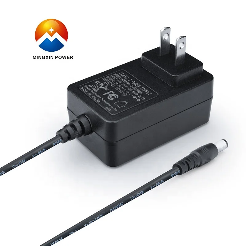 2022 New 12V 2A 24V 1A UL Listed 24W AC DC Switching Power Supply Adapter UL62368