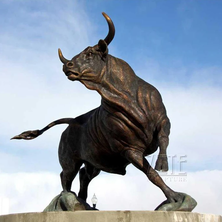 Hot Cast Menthod Large Brass Bull Statue