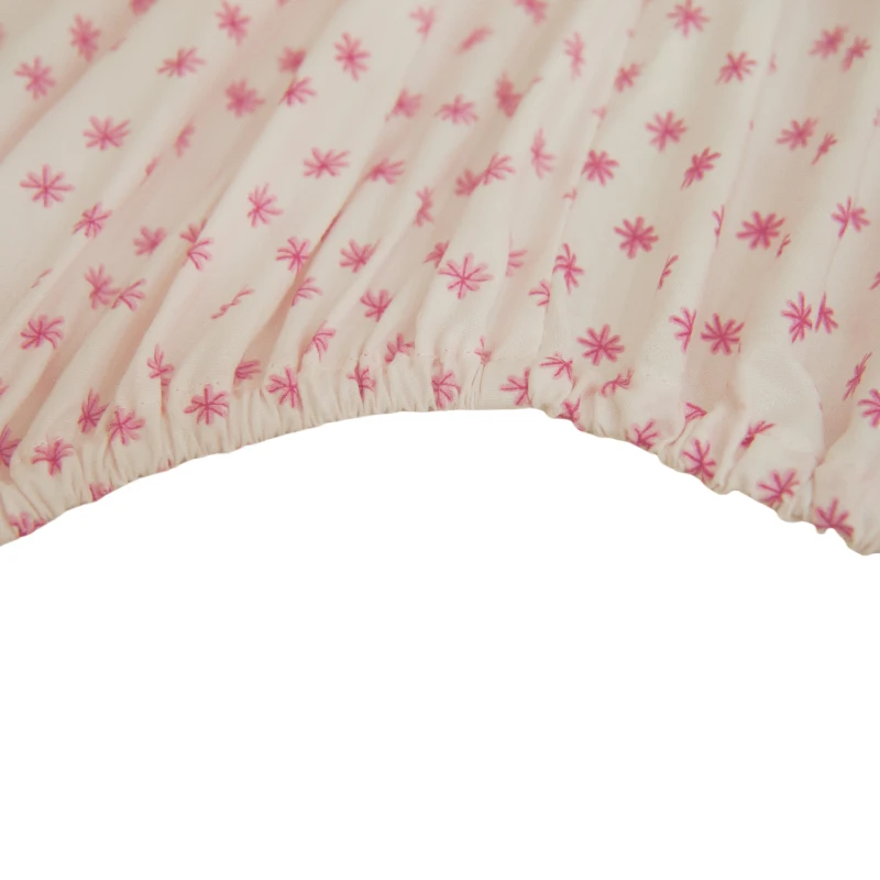 Polycotton solid fitted baby crib sheet waterproof bed mattress cover bedsheet