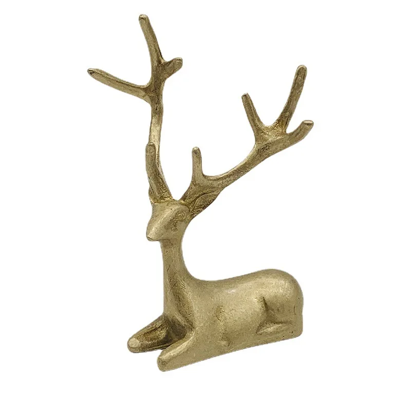 Brass abstract bird cabinet door European-style copper sika deer drawer wardrobe locker decoration handles