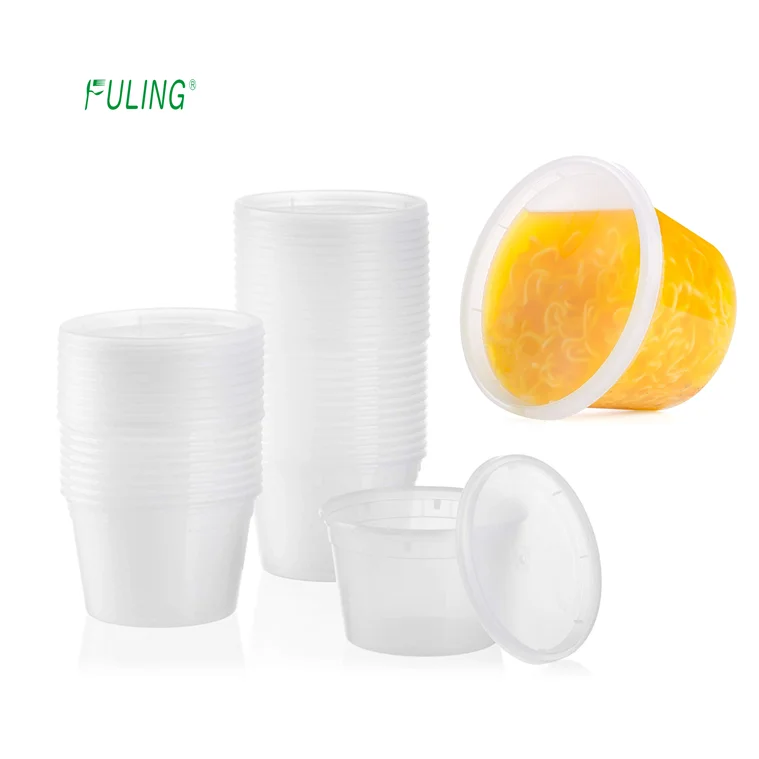 prep food storage containers high quality pp microwavable disposable deli round 16 32 oz plastic clear soup containers to go