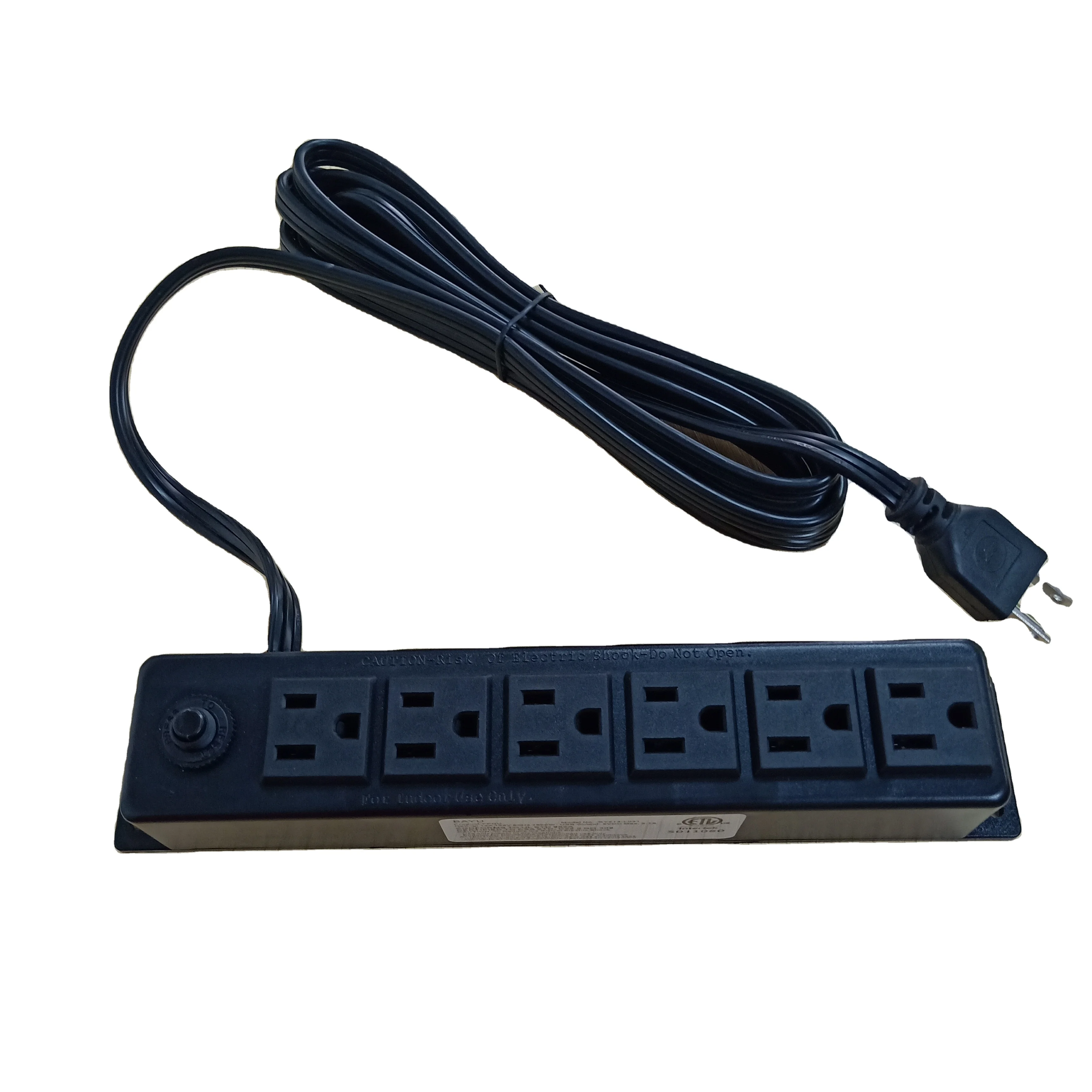 Us Socket Plug Single 6 Outlet Electric Strip With USB US 6-Outlets Power Unit With Overload Protection