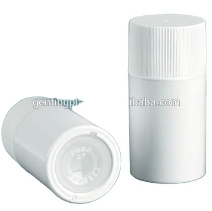 Styrene Push up Deodorant Containers Plastic Tubes, White with White Lipstick Cosmetics Ribbed Screw Caps(2.5oz) Screen Printing