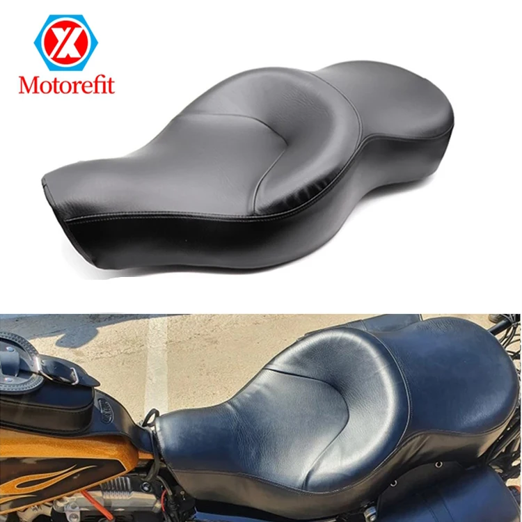 Аксессуары для мотоциклов RTS подходит Harley Xl883 1200n 04-15 883 кожаное сиденье Модифицированная утолщенная Подушка на два