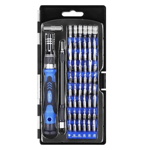 Precision Screwdriver Set, 60 in 1 with 56 Magnetic Bits Screwdriver Kit, Repair Tool Kit for Phone, Laptop, PC, Camera, Glasses