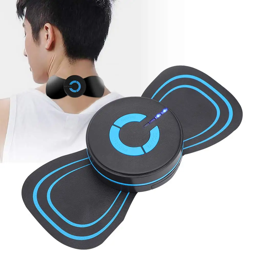 Wh-96 Portable Mini Massager Patch Cordless Cervical Massage Stimulator for Neck Shoulder Back Waist Arms Legs Massage