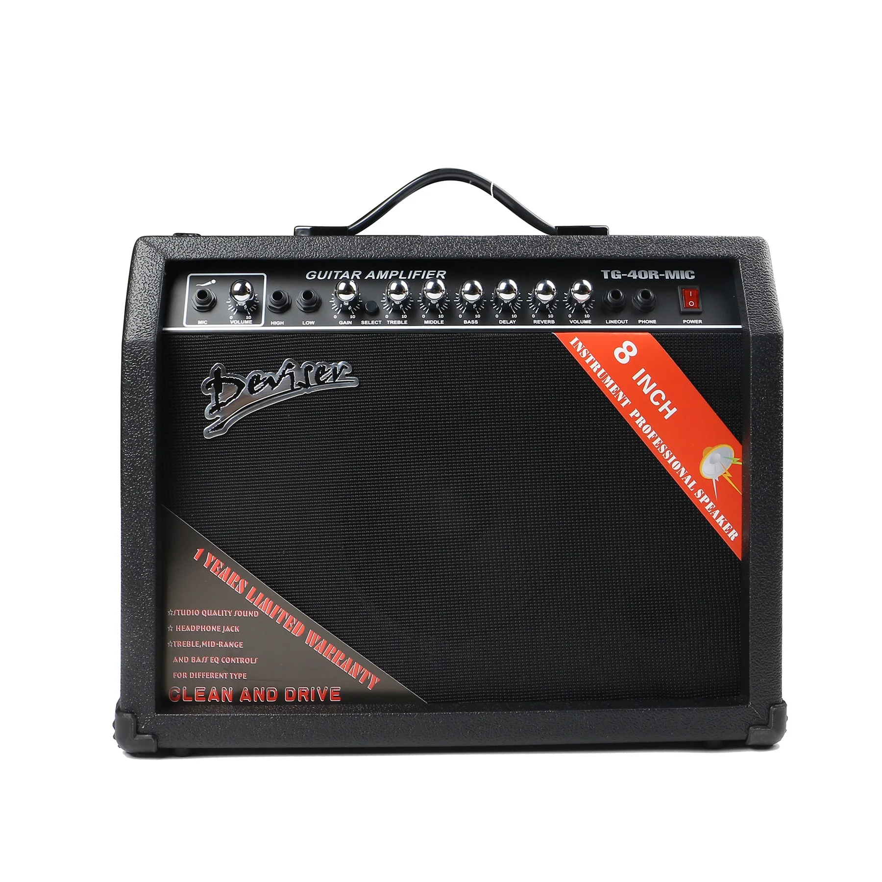 China Deviser Wholesale Music Instrument Guitar Amp 40W Guitar Amplifier For Electric Acoustic Guitar
