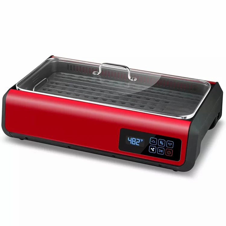 Indoor Electric BBQ Grill Roasting Pan Barbecue Machine Smokeless Grill Raclette