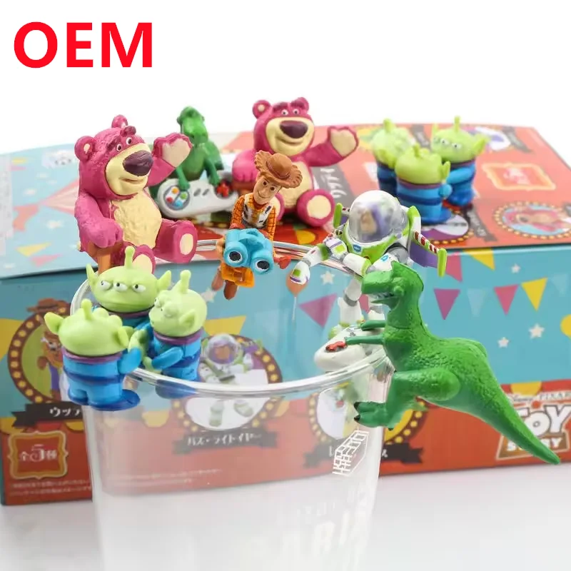 Pvc toys manufacture custom 3D Mini Cartoon Plastic Miniature Figures for Cup OEM Soft Vinyl Figurine Toy custom mini figures