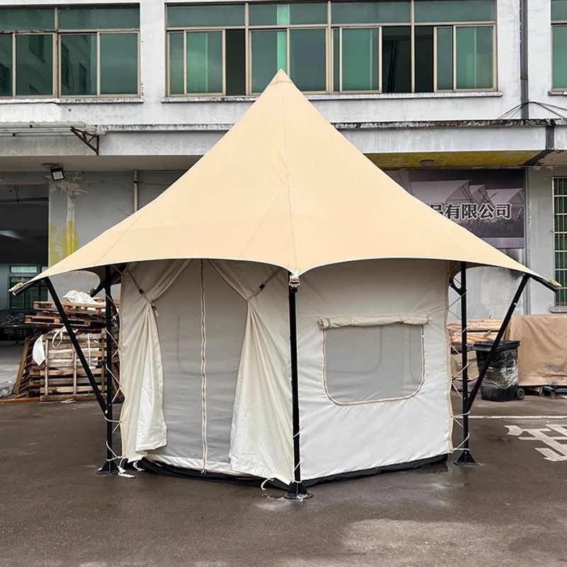 New design light luxury hotel tent camping camping tourist scenic area double layer waterproof Oxford cloth camp cabin tent