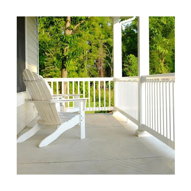 Hot sale cheap staircase modern decorative balcony white patio plastic vinyl pvc railing
