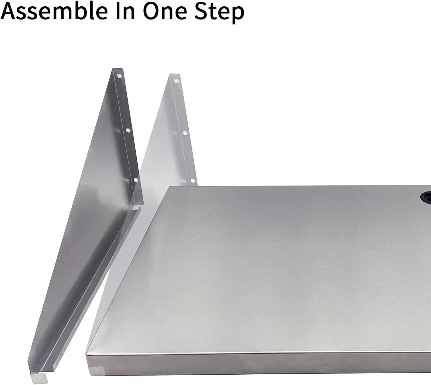 Factory Direct Commercial Kitchen Stainless Steel Wall mount Microwave Oven Floating Shelves for restaurant kitchen