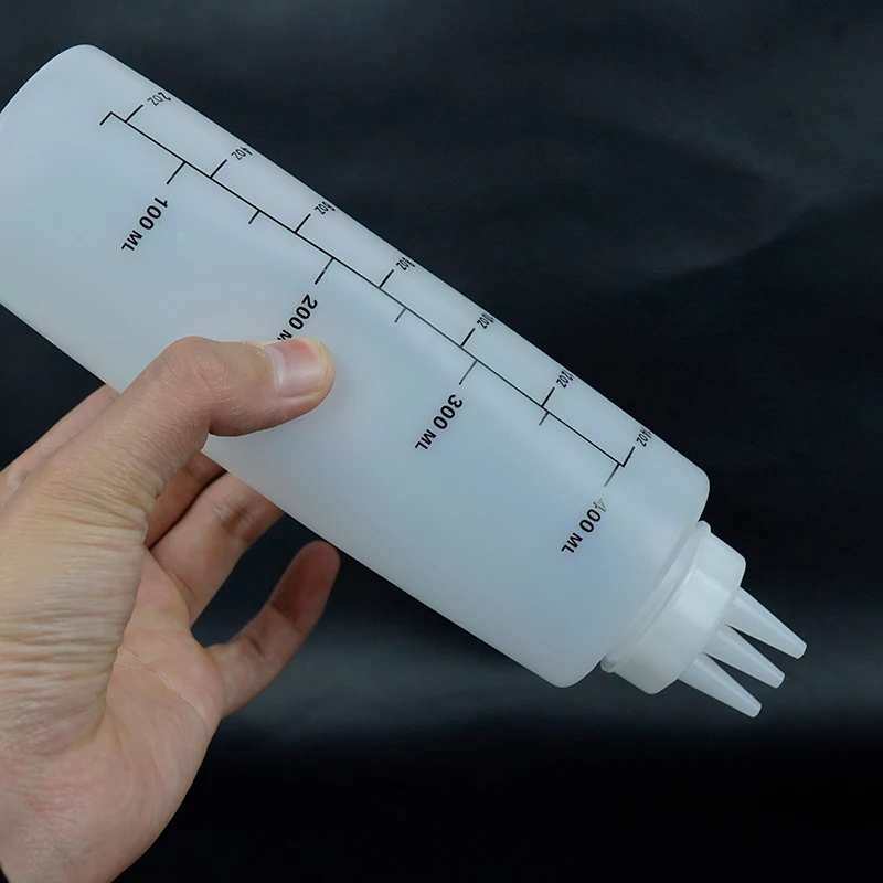 Custom Food Grade 8oz 16oz 32oz HDPE Soft Empty Plastic Sauce Squeeze Bottle 3 Hole Squeeze Bottle for Sauce With Twist Off Cap