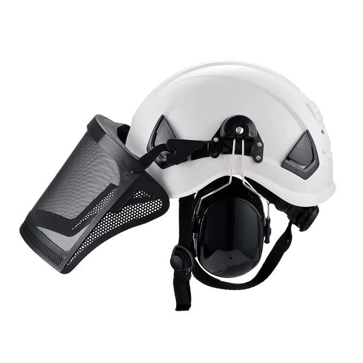 Wholesale High Quality Full Protection Helmet Set Outdoor ABS Helmet Work Helmet With Ear Muffs Protective Face Shield