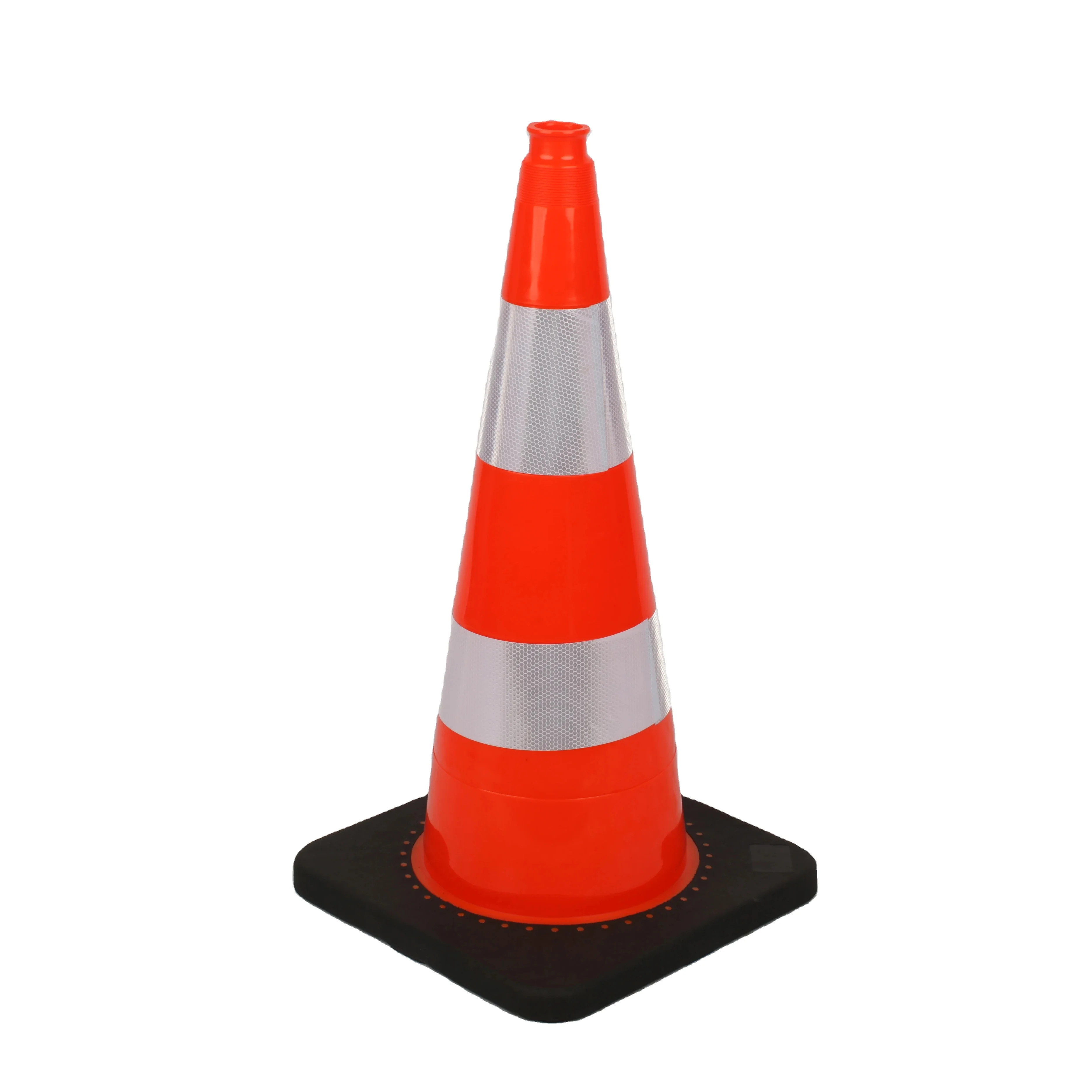 75cm Flexible Orange PVC Traffic Cone with Weights Road Safety Traffic Cone Manufactured  warning cones