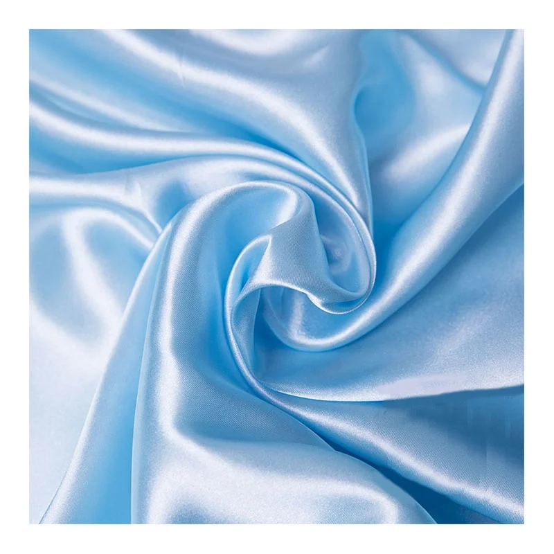 Luxury White Silk Satin Fabric Polyester Shimmer Satin  drapery  Fabric For Abaya Polyester Korea
