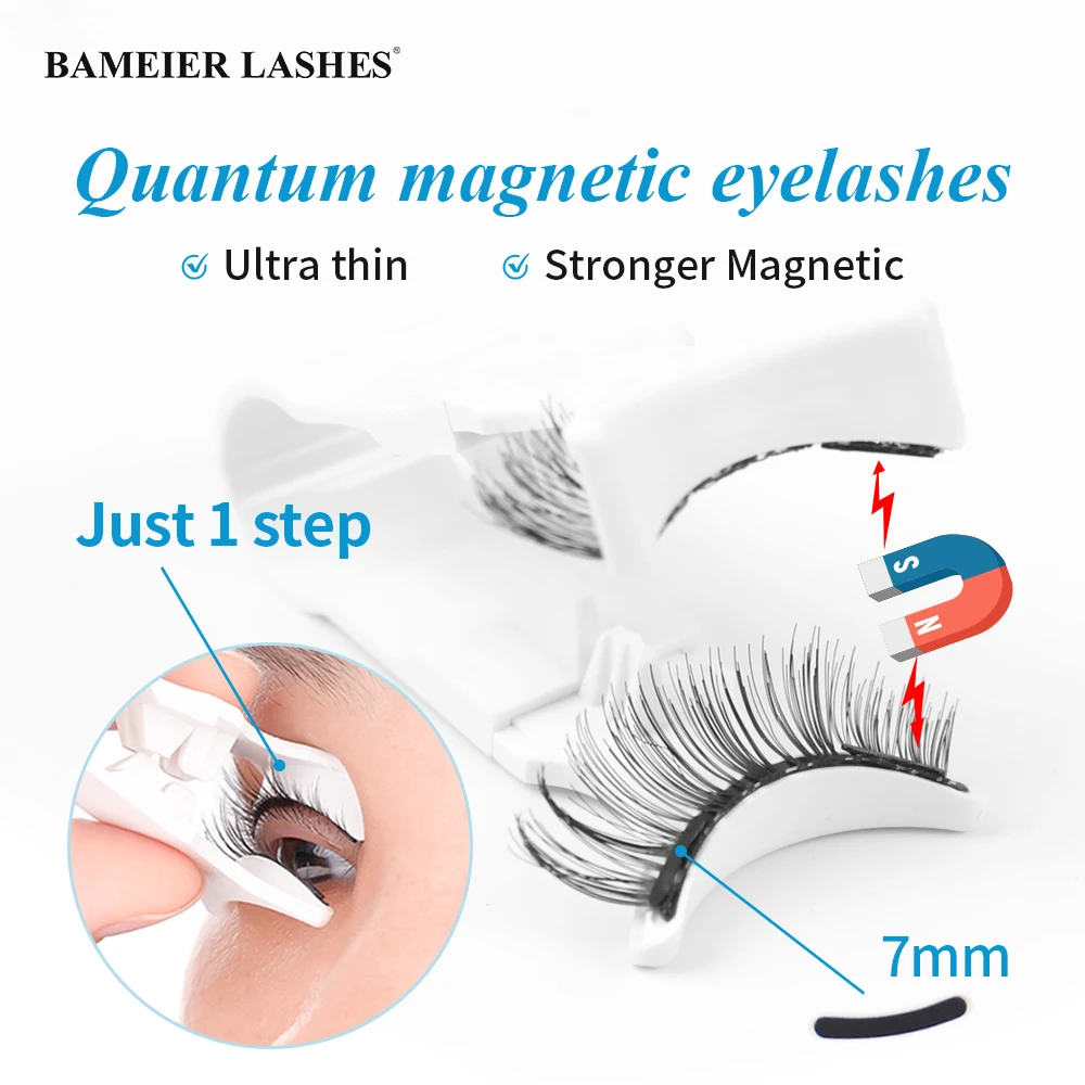 Easy to Wear Quantum Magnetic Lash Wholesale Magnetic Soft False Eyelashes with Applicator Without Glue