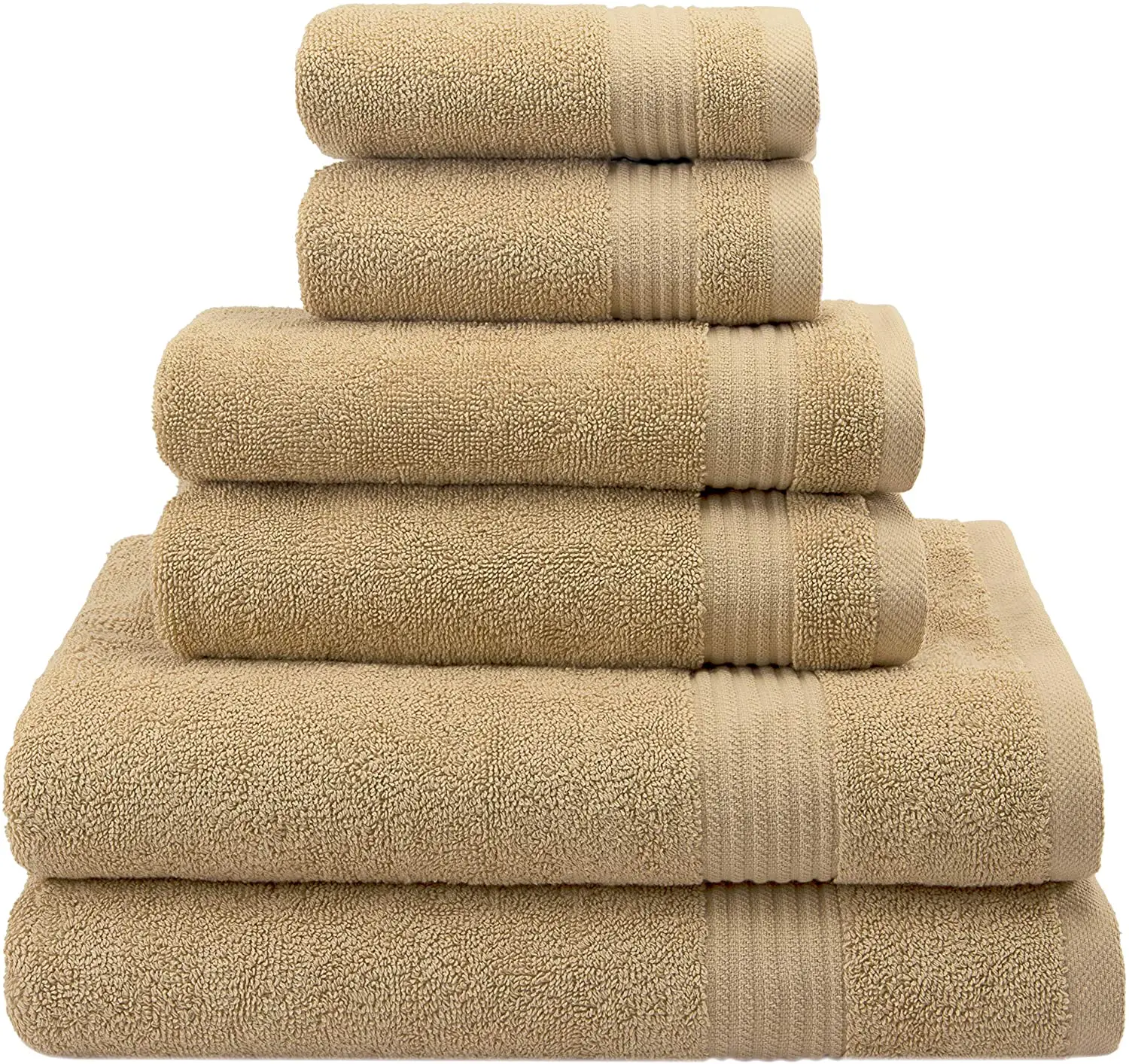 Manufacturer Directly Luxury Cotton Towel 6 Pieces Hand Face Bath Towel Set