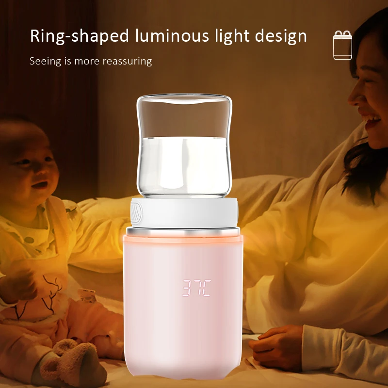 2024 Best Design Portable Rechargeable Milk Heater 8800mAh Battery Smart Food Grade N1S Electric Baby Wireless Bottle Warmer