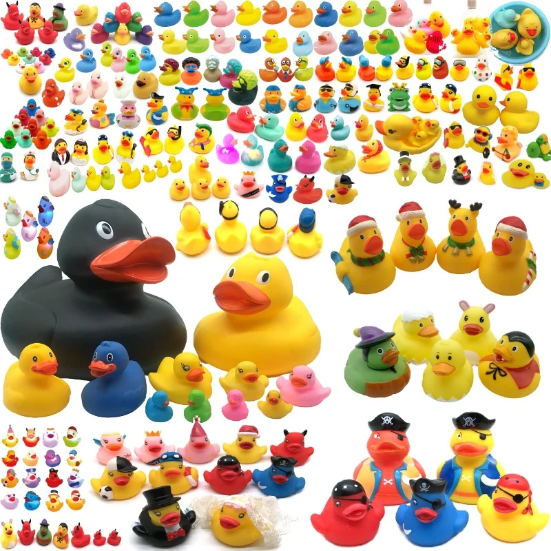 Пользовательская ПВХ пластиковая утка резиновая со звуком плавающая игрушка для ванной детей