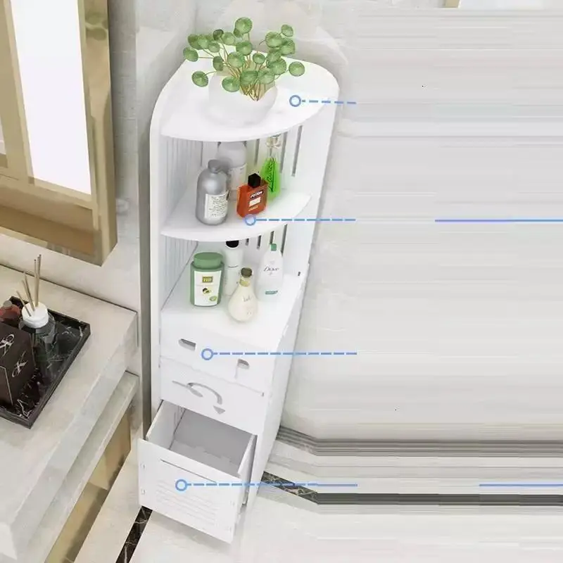 Высокий современный водонепроницаемый шкаф из ДПК с полкой, органайзер для ванной, гостиной, спальни