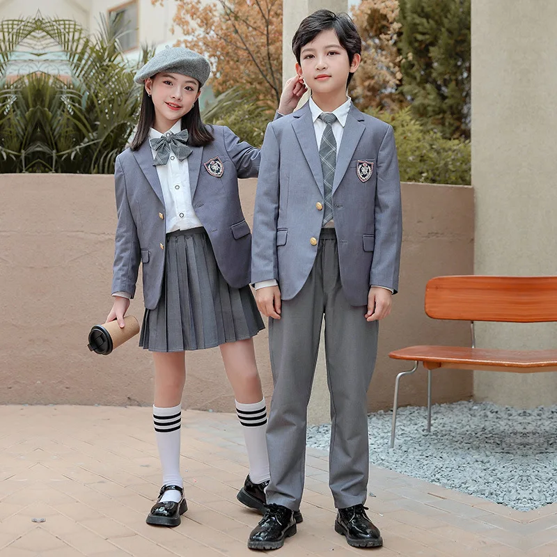 HF High Quality Check Fabric Sexy School Girl Uniform Clothes Design