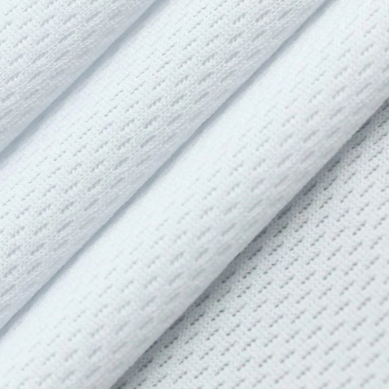 Good quality rice grain mesh fabric dri-fit for sportswear clothes t-shirt