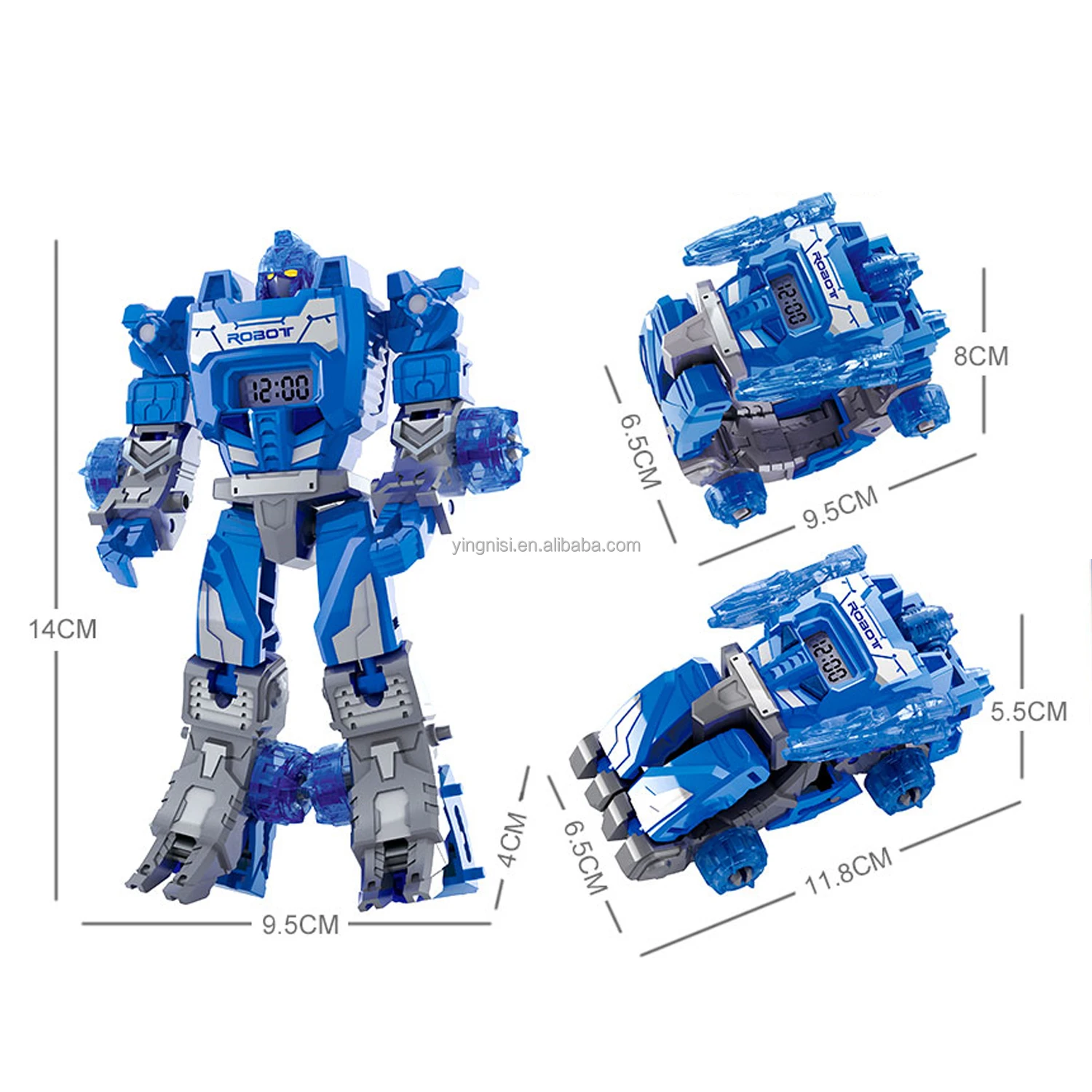 Creative Electronic Robot Watch Toys Transform Robot Watch Transformation Watch Toys for Children