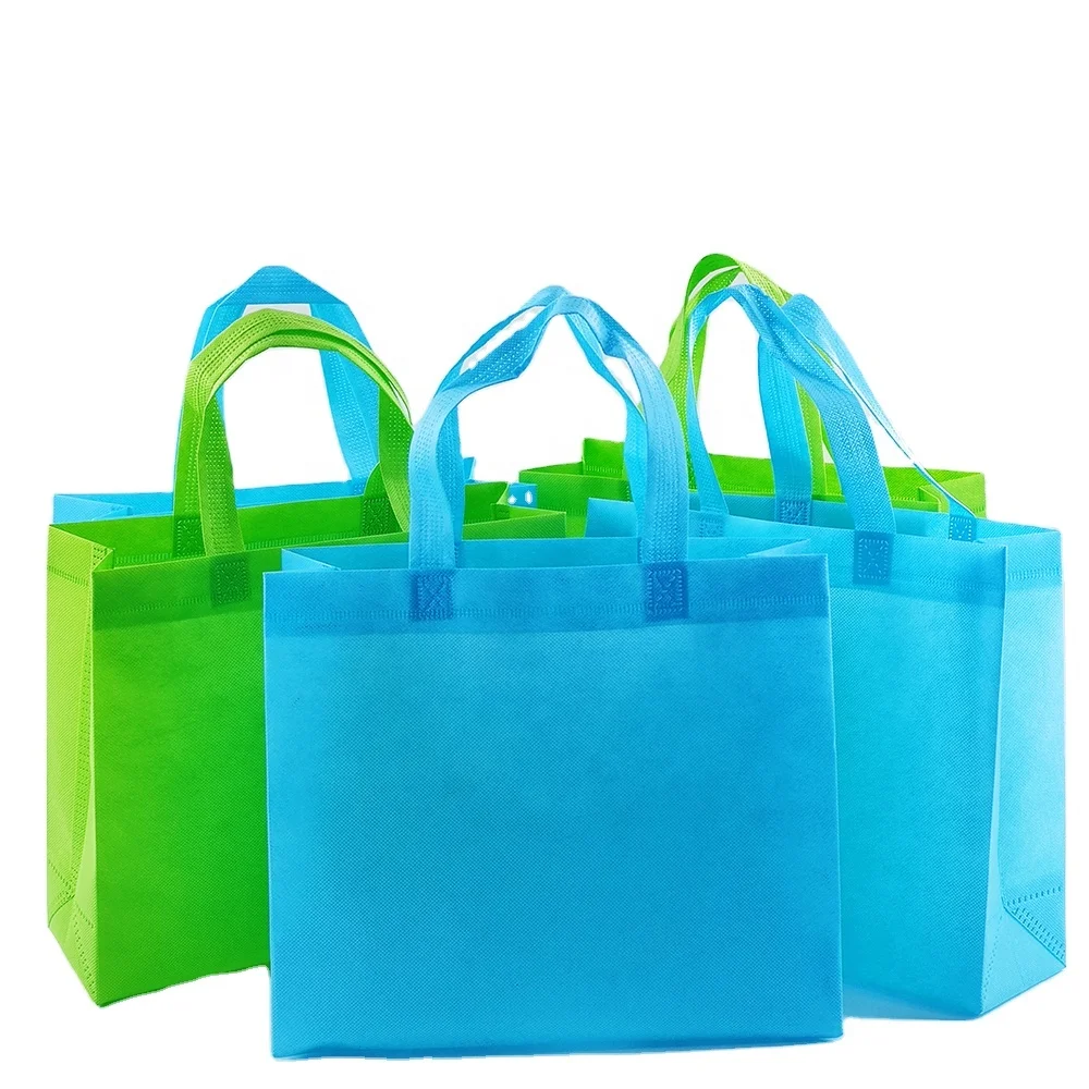 Wholesale various stock sizes custom laminated hot pressed tote shopping non-woven bags
