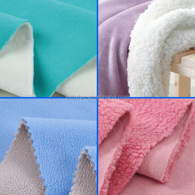 Buy Poly Sherpa fabric  wholesale sherpa fleece fabric  from China Shaoxing Keqiao