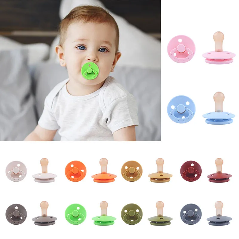 Newborn Baby Soft Food Silicone Nipple Infant Safe Circle Flower Type Nipples Toddler Pacifier Kids Teether Toy For Boy And Girl