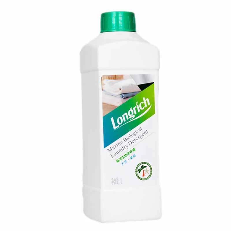 Longrich customizable no fluorescent agent eco friendly neutral marine biological automatic washing liquid 1L laundry detergent