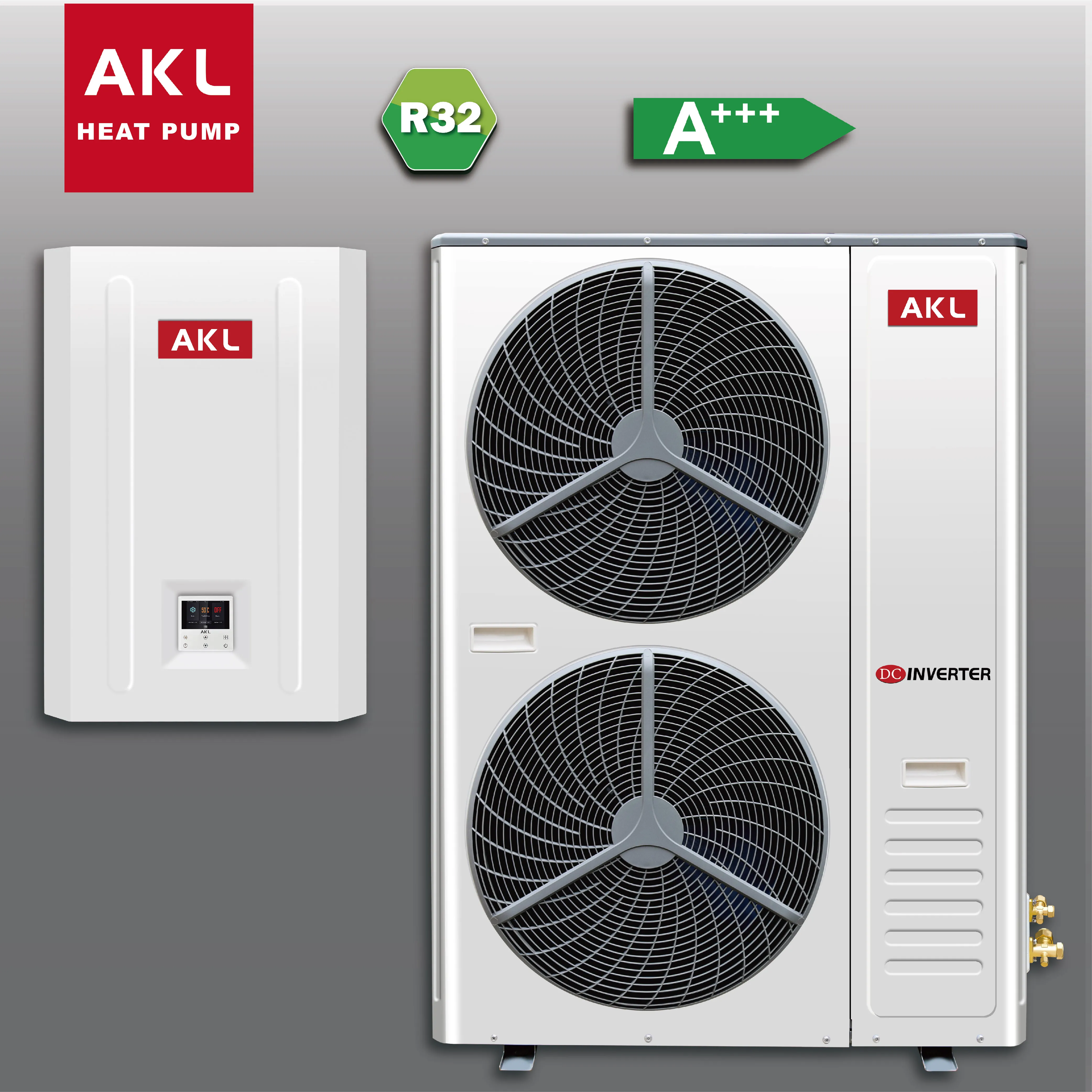30kw Heat Pump R32 WIFI Control air to water heat pump Full DC inverter EVI Air to Water akl