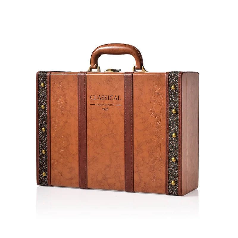 Wholesale Custom Red Wine Packaging Gift Box China Handmade Recyclable Wooden Luxury Boxes