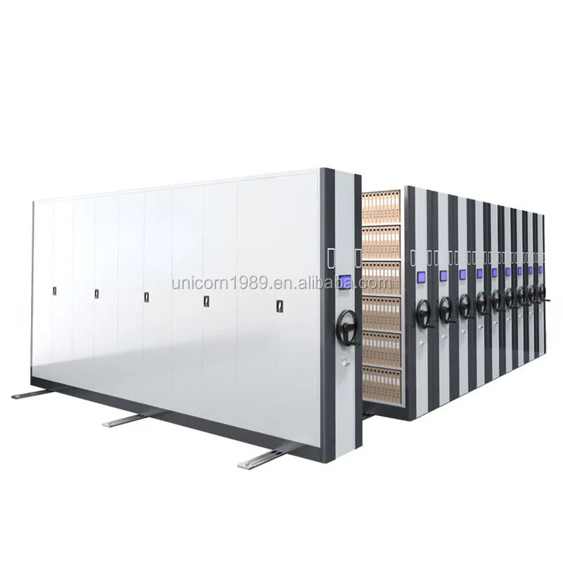 Metal mobile shelving Mobile steel file compactor compact Intelligent steel mobile shelving with high quality