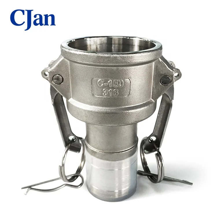 PFA lined camlock-C female adaptor camlock quick couplings for pharmaceutical and chemical