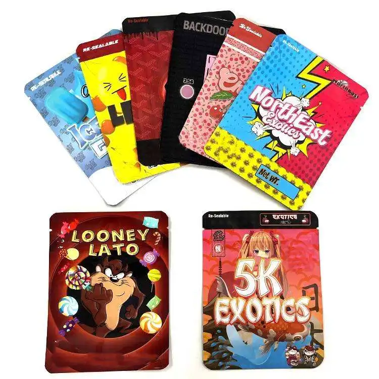 Custom Printing Resealable Smell Proof Stand Up Pouch Zipper Packing Bag Packaging 3.5g/7g/1oz/1lb Mylar Bag With Zipper