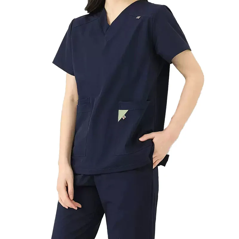 Doctor Washing Clothes Short Sleeve Nurse Elastic Operating Clothes Work Clothes Operating Room Dental Beauty Salon Uniform