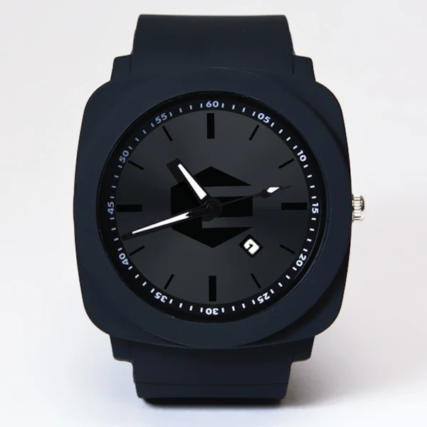 2024  Newest custom logo men watch silicone 3ATM Waterproof Glass Lens stainless steel back waterproof watches for men