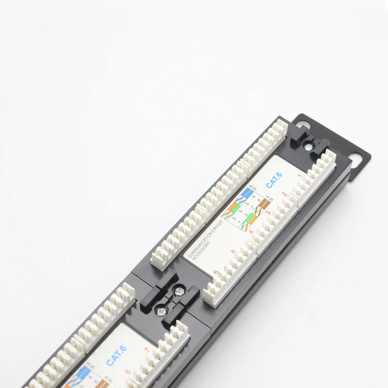 Cat6 24 Port RJ45 Keystone Patch Panel UTP 1U Black 48 port