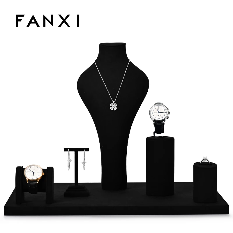 FANXI Custom Necklace Watch Display Stand Neck Mannequin For Ring Earring Necklace Display Props