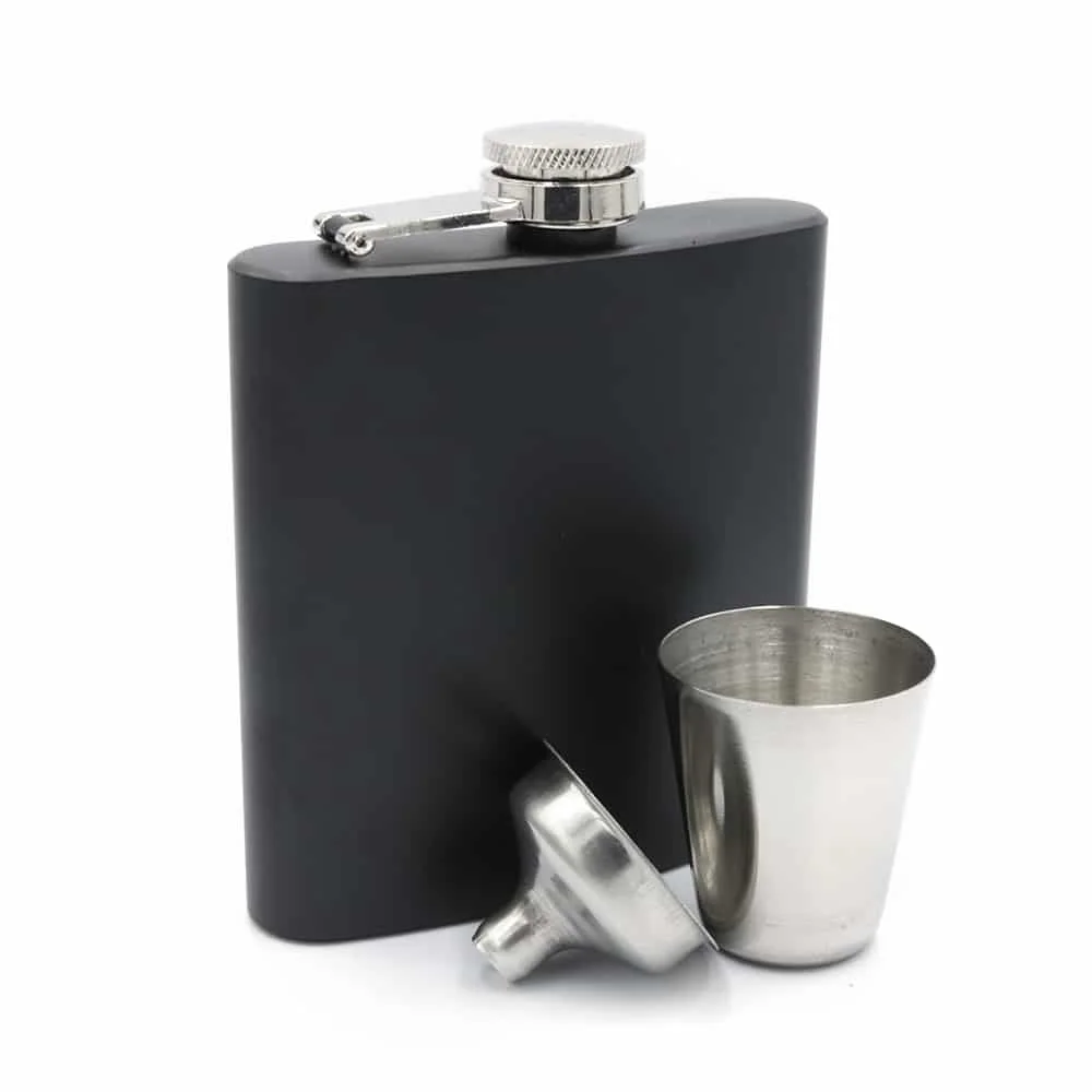 Wholesale Premium  Stainless Steel Metal Hip Flask & Funnel GIFT Set Liquor Flask Set Stainless Steel