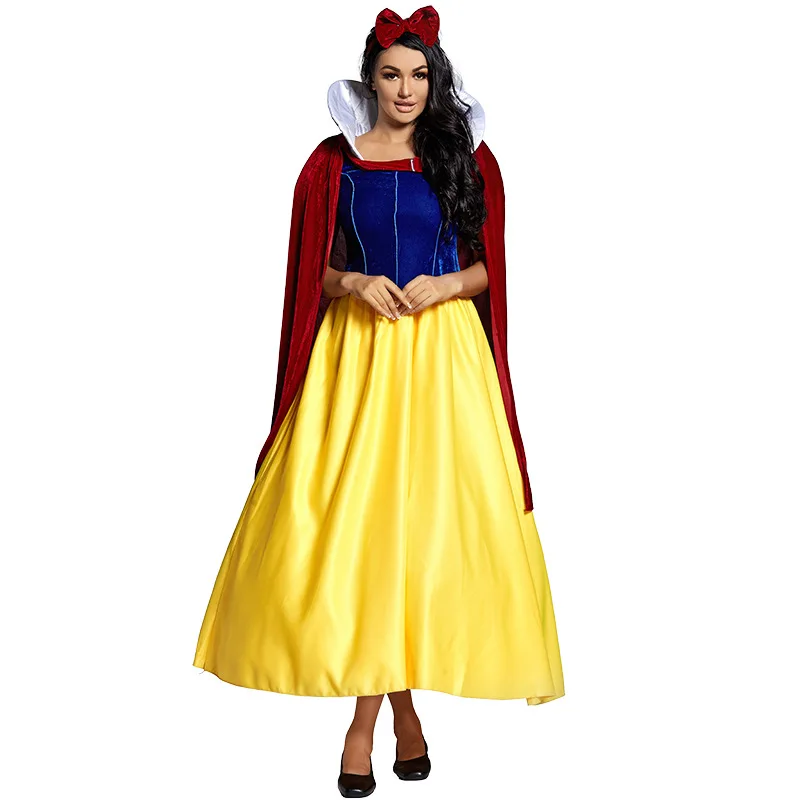 2021 Halloween New Snow White Game Uniform High Quality Adult Snow Princess Skirt Stage Performance Cosplay Clothing