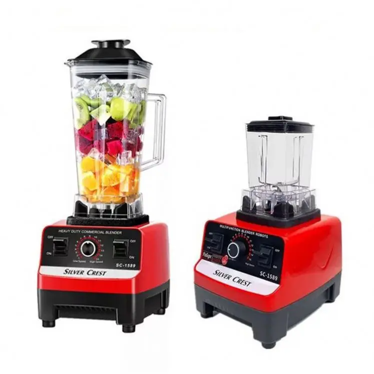 Juicer Ice Smoothies Food Mixer, Grade Processor Commercial Power High 2000W Juice Maker Crusher Blender/