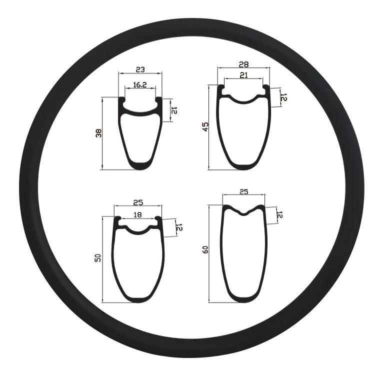 Углеродные Диски 700C дорожный велосипед углеродный обод легкий вес 23 мм 25 мм 28 мм ширина для шоссейного велосипеда
